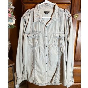 🖤 BAR III men’s long sleeve button up shirt